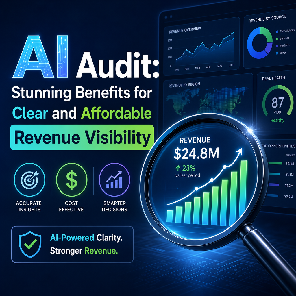 Illustration of AI Audit: Stunning Benefits for Clear and Affordable Revenue Visibility