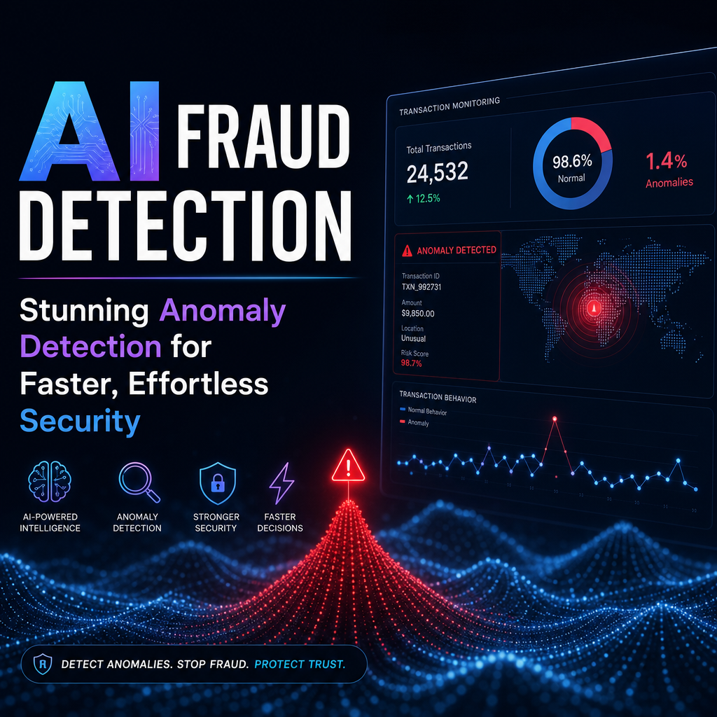 Illustration of AI Fraud Detection: Stunning Anomaly Detection for Faster, Effortless Security
