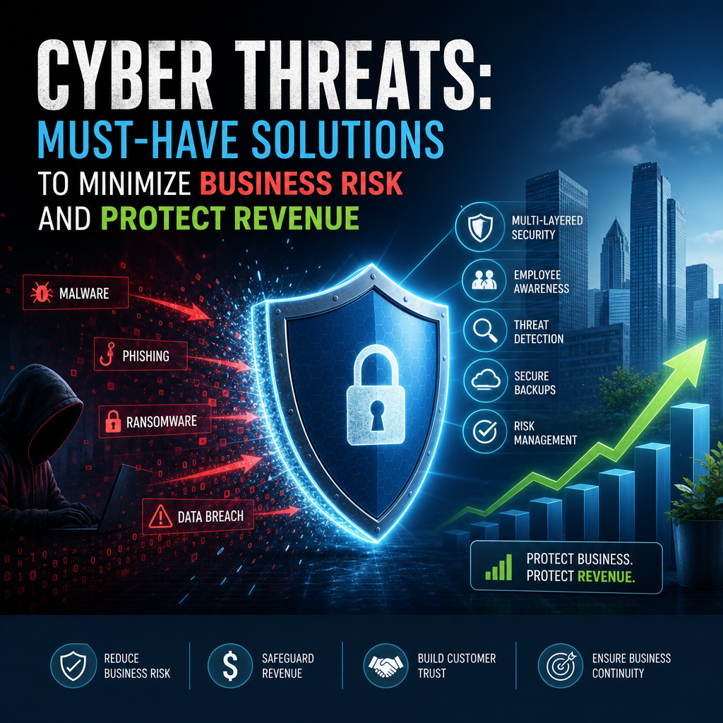 Illustration of Cyber Threats: Must-Have Solutions to Minimize Business Risk and Protect Revenue