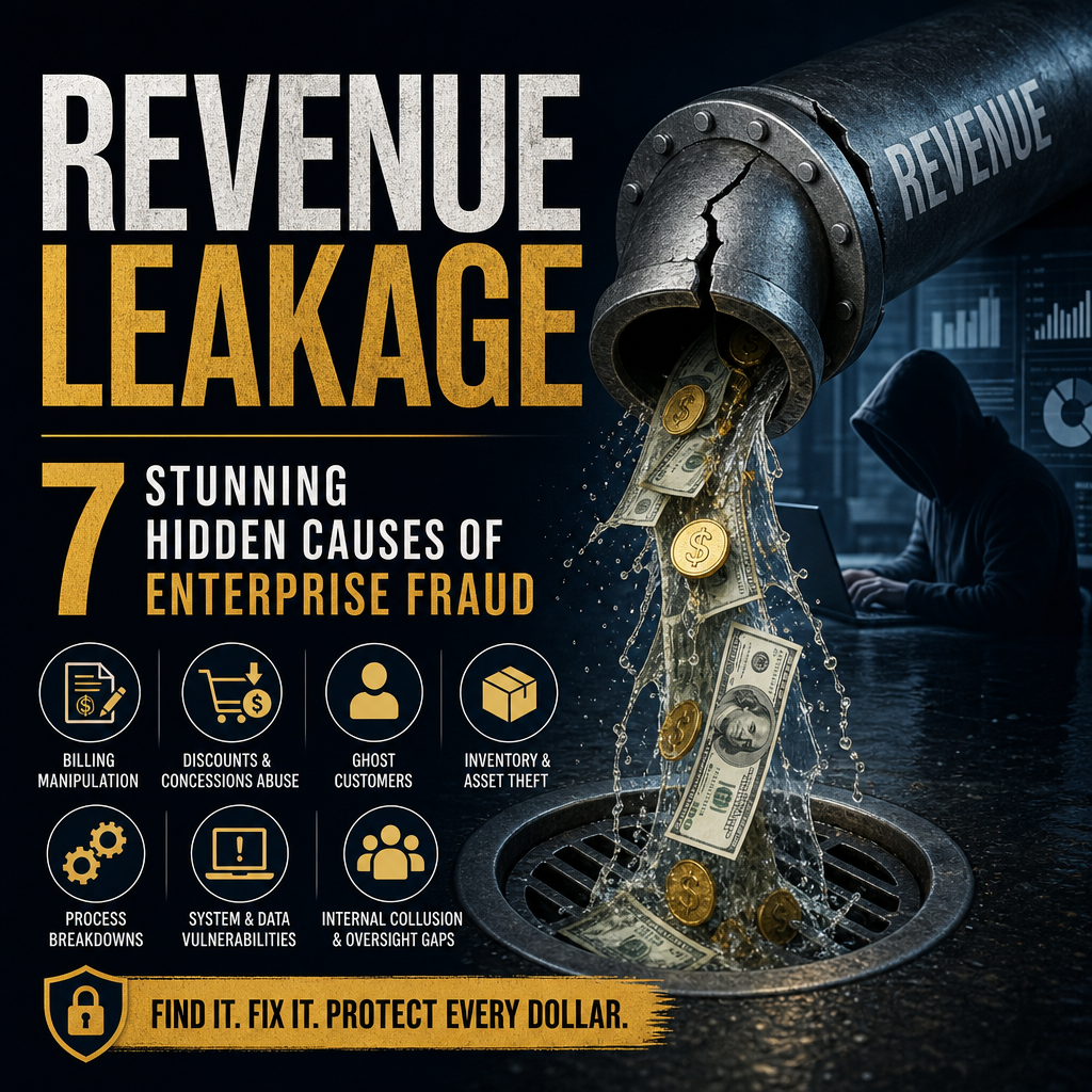 Illustration of Revenue Leakage: 7 Stunning Hidden Causes of Enterprise Fraud