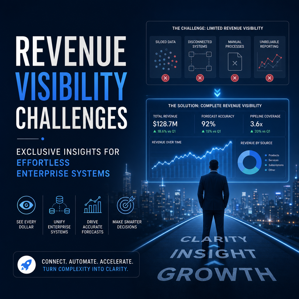 Illustration of Revenue Visibility Challenges: Exclusive Insights for Effortless Enterprise Systems