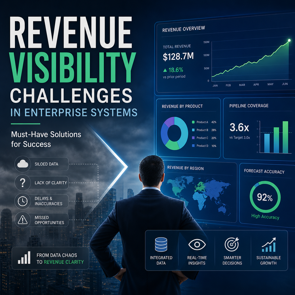 Illustration of Revenue Visibility Challenges in Enterprise Systems: Must-Have Solutions for Success