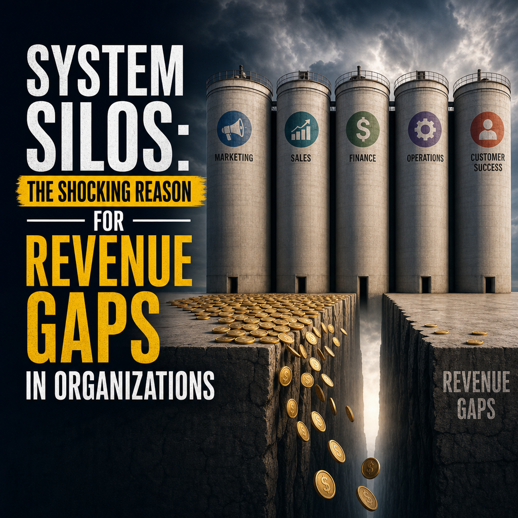 Illustration of System Silos: The Shocking Reason for Revenue Gaps in Organizations