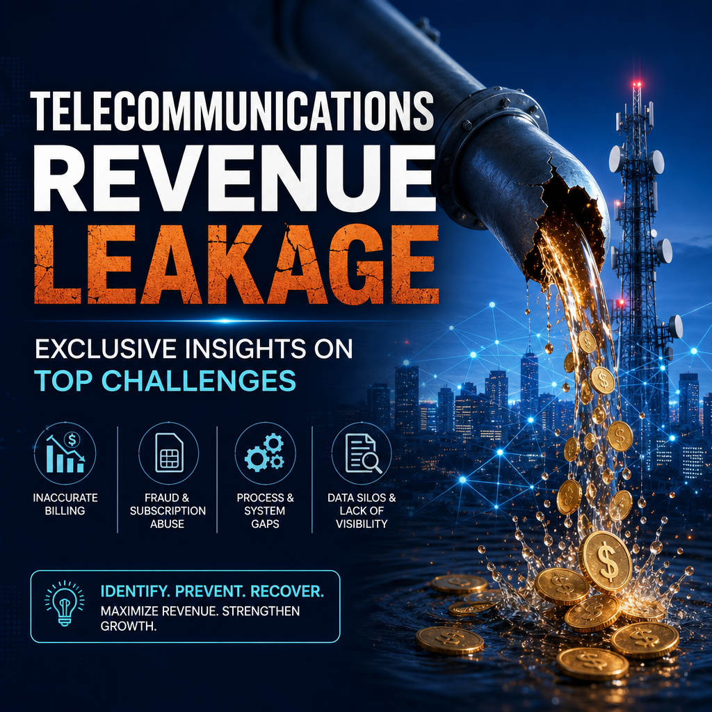 Illustration of Telecommunications Revenue Leakage: Exclusive Insights on Top Challenges
