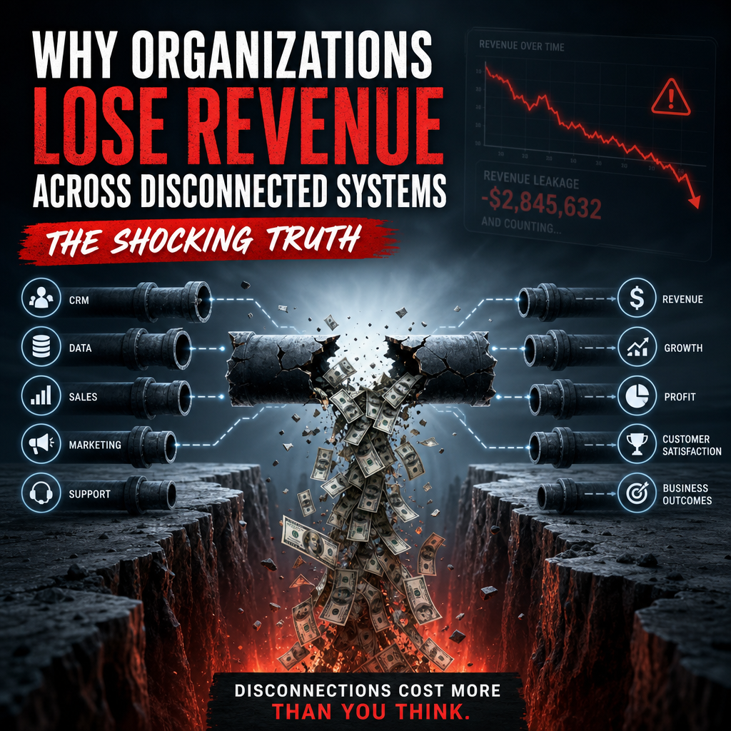 Illustration of Why Organizations Lose Revenue Across Disconnected Systems: The Shocking Truth
