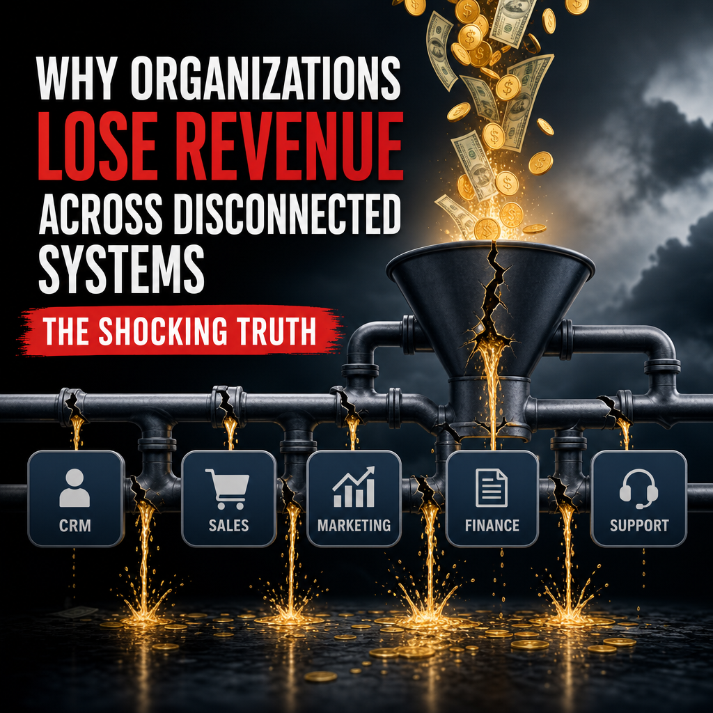Illustration of Why Organizations Lose Revenue Across Disconnected Systems: The Shocking Truth